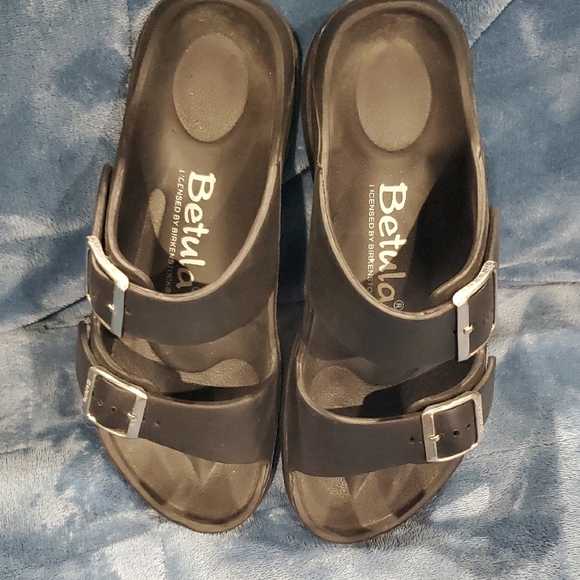 Birkenstock Betula PU Classic Black Sandals - Picture 1 of 8